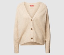 Strickjacke mit V-Ausschnitt