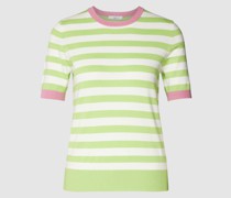 Strickshirt mit Streifenmuster
