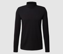 Longsleeve mit Rollkragen in unifarbenem Design