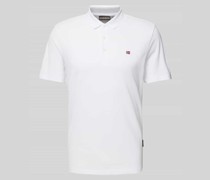 Slim Fit Poloshirt mit Logo-Stitching Modell 'EALIS'