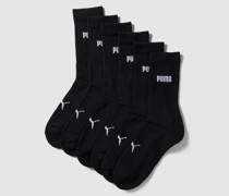 Socken mit Label-Print im 6er-Pack