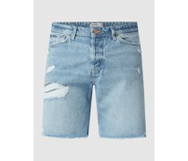 Loose Fit Jeansshorts aus Baumwolle Modell 'Chris'
