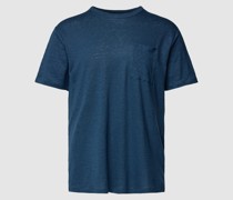T-Shirt aus Leinen mit Brusttasche Modell 'ECSTASEA'