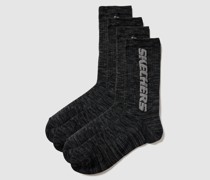 Socken mit Label-Schriftzug im 4er-Pack