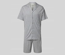 Pyjama mit Allover-Muster Modell 'Fine Interlock'