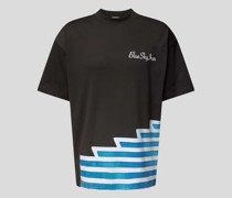 Oversized T-Shirt mit Label-Stitching