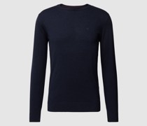 Strickpullover mit Logo-Stitching