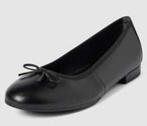 Ballerinas aus Leder mit Zierschleife Modell 'BASIC'