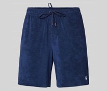 Regular Fit Shorts mit Logo-Stitching