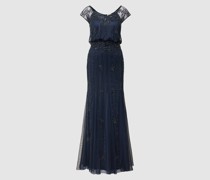 Abendkleid mit Zierperlenbesatz