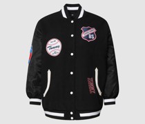 PLUS SIZE Oversized College-Jacke mit Label-Patches