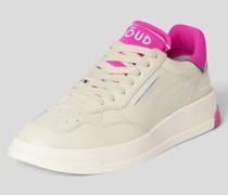 Sneaker aus Leder mit Label-Details
