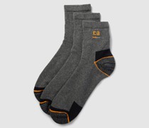 Socken mit Label-Print im 3er-Pack