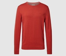 Strickpullover mit Label-Stitching Modell 'BASIC'