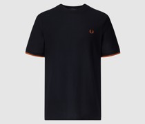 T-Shirt mit Strukturmuster Modell 'Tipped Cuff Pique T-Shirt'