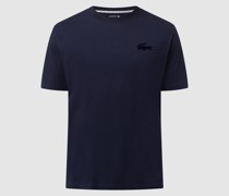 T-Shirt mit Label-Detail Modell 'Croco Flock'