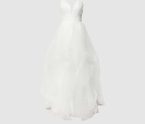 Brautkleid mit unifarbenem Design und gefüttertem Schnitt