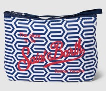 Kulturtasche mit Allover-Muster Modell 'ALINE SPONGE'
