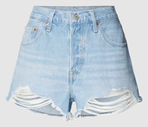 Loose Fit Jeansshorts im Destroyed-Look