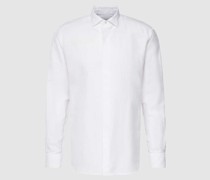Slim Fit Premium Shirt  mit Premium Leinen-Anteil Modell 'Kent'