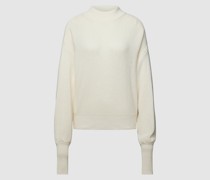 Strickpullover mit Stehkragen