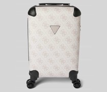 Hardcase Trolley mit Allover-Label-Print Modell 'BERTA'
