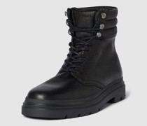 Schnürboots aus Leder mit Label-Detail