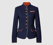 Blazer mit Kontrastbesatz