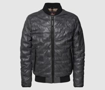 Lederjacke mit Steppnähten Modell 'Aron'