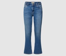 Straight Fit Jeans mit Label-Patch Modell 'ASHLEY'