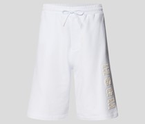 Sweatshorts mit Label-Prägung