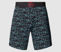 Regular Fit Shorts mit Label-Patch Modell 'Handwritten'