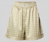Shorts mit Allover-Muster und elastischem Bund