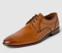 Derby-Schuhe aus Leder mit Ziernähten