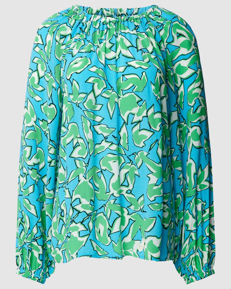 COMMA Damen Bluse mit Allover-Muster