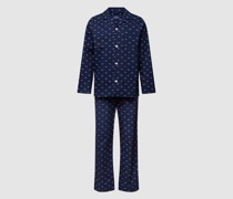 Pyjama mit Allover-Label-Muster