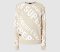 Sweatshirt mit Logo-Muster