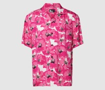 Freizeithemd aus Viskose mit floralem Muster