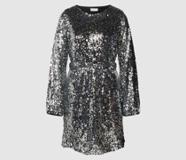 Minikleid mit Allover-Paillettenbesatz