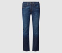 Low Rise Jeans mit Kontrastnähten