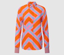 Hemdbluse mit Zickzack-Muster