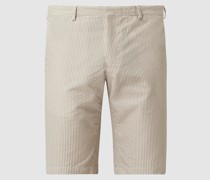Slim Fit Chino-Shorts aus Seersucker
