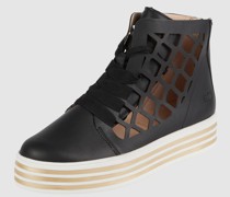 High Top Sneaker aus Leder mit Plateausohle Modell 'Novara'