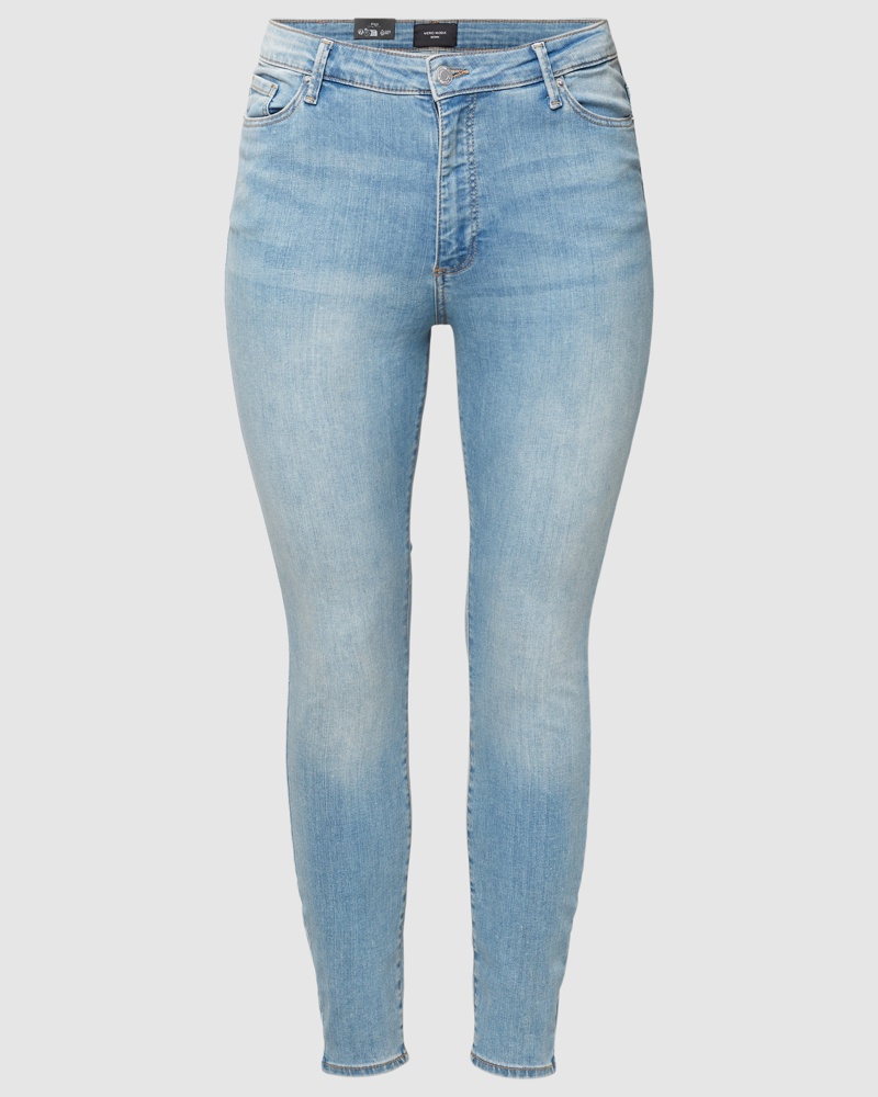 Vero Moda Damen PLUS SIZE Skinny Fit Jeans im 5-Pocket-Design Modell 'PHIA'