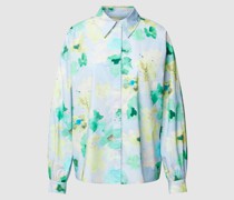 Bluse mit Allover-Muster Modell 'DAAPHNA AQUA FLORAL'