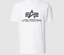 T-Shirt mit Label-Print Modell 'BASIC'
