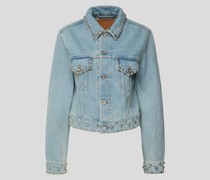 Jeansjacke mit Nietenbesatz