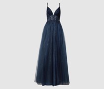 Abendkleid mit floraler Spitze