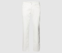 Straight Fit Jeans mit Label-Patch Modell 'Cadiz'