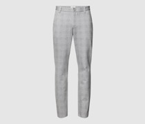 Slim Fit Hose mit Glencheck-Muster Modell 'MARK'